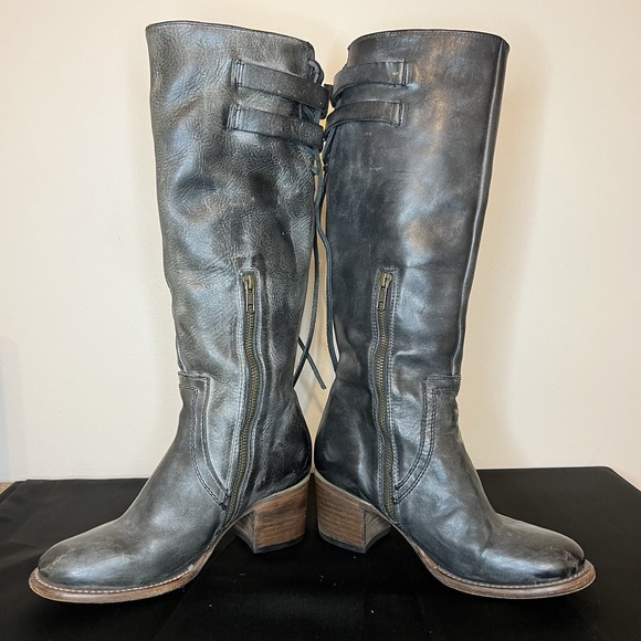 Freebird by Steven Leather Cyrus Boots Embroidered Roses Size 7 RARE - Picture 6 of 12